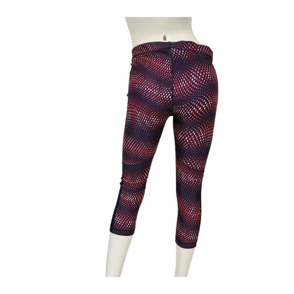 Under Armour Black And Red Polka Dot Cropped Leggings Womens Size Large - Picture 4 of 7